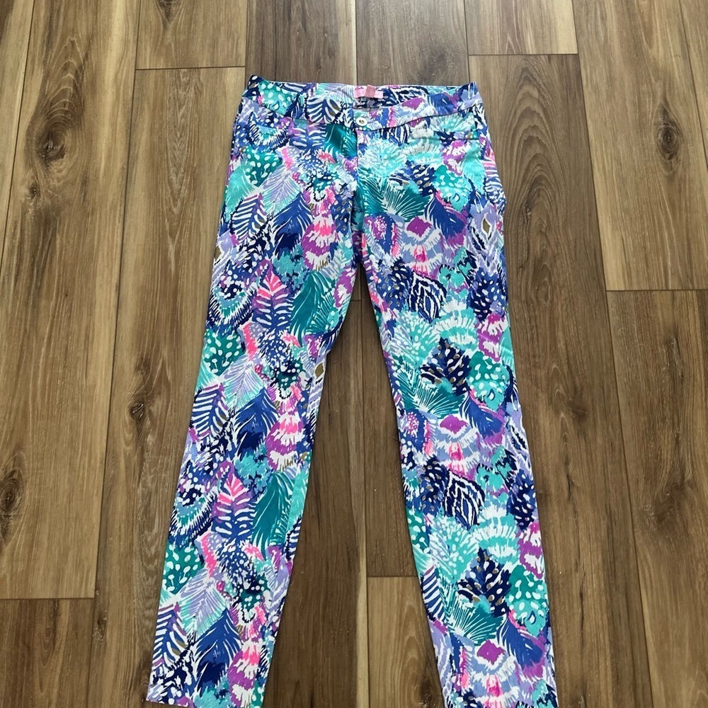 Lilly Pulitzer women’s quill out Kelly ankle pants size 2 - Picture 3 of 5